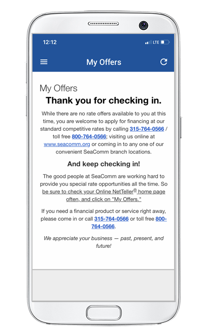 SeaComm Mobile Branch Offers